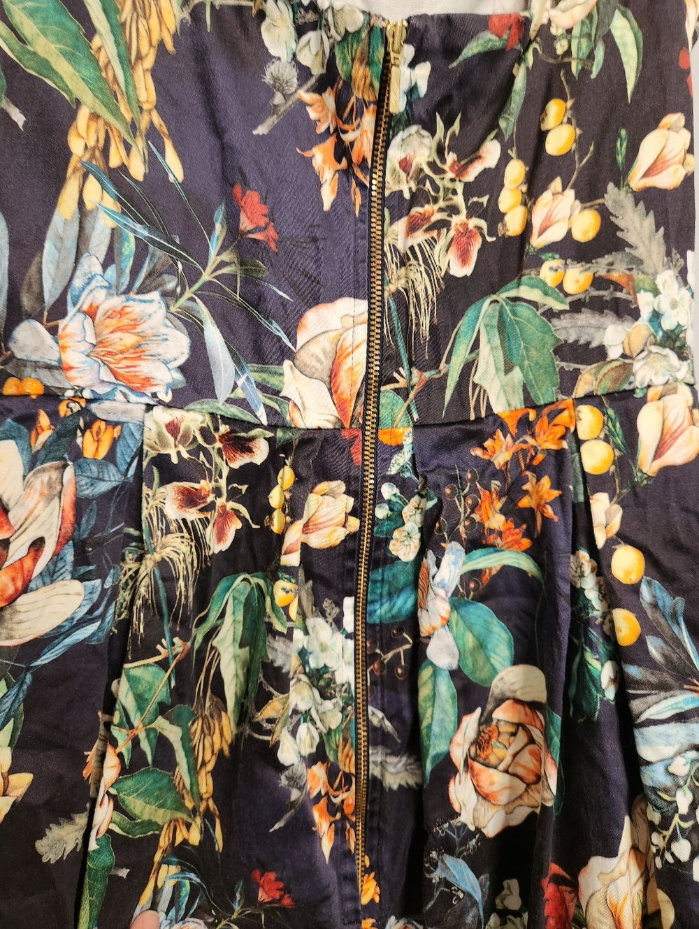 Closet Floral Fit-and-Flare Dress in Navy Size 8UK - Picture 11 of 16